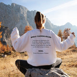 Spray Tanning Rules Crewneck, Size S-5XL, Customize W/ Business Name, Sunless Professional, Spray Tan Clothing, Spray Tan Uniform