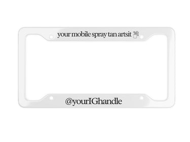 Mobile Spray Tan Artist License Plate Frame - Vehicle Number Plate