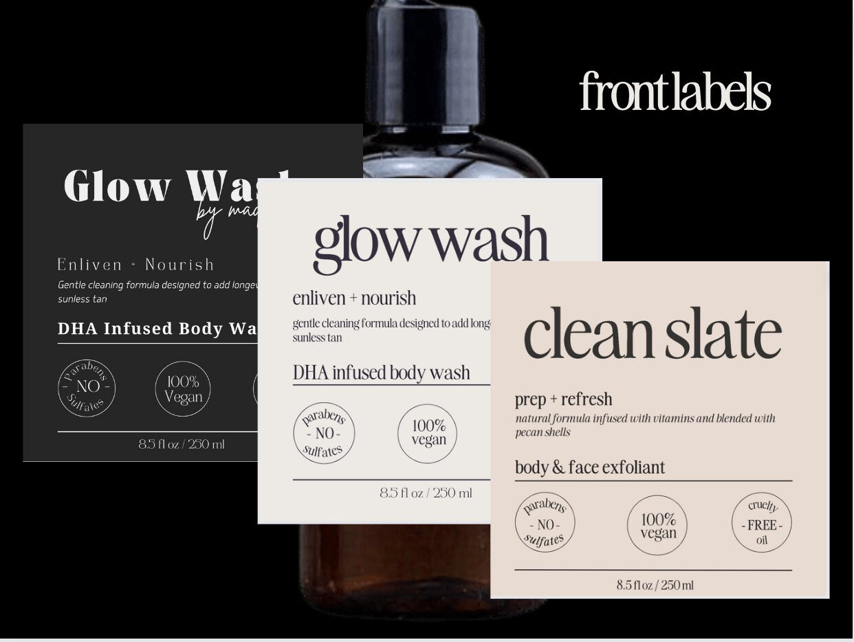 Body Wash Label Canva Template PDF Download 2024 
