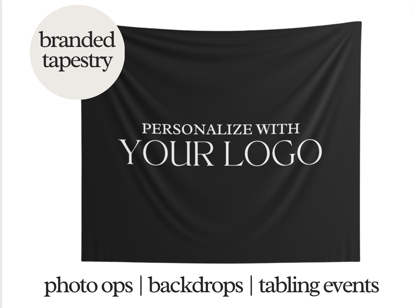 Customized Branded Tapestry, Photo Op Backdrop, Salon Decor, Branded Wall Art. Tabling Events, Photo Booth Backdrop For Salon, Logo Banner