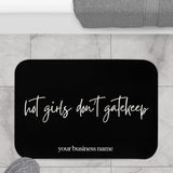 Hot Girls Don't Gatekeep Spray Tan Tent Mat, Anti-Slip, Spray Tan Accessories. Sunless Artist, Spray Tan Technician, Salon Decor