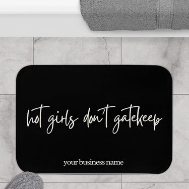Hot Girls Don't Gatekeep Spray Tan Tent Mat, Anti-Slip, Spray Tan Accessories. Sunless Artist, Spray Tan Technician, Salon Decor