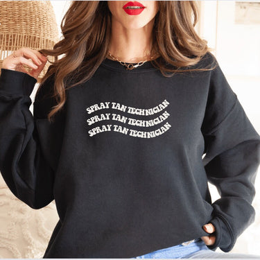 Spray Tan Technician Crewneck, Sunless Professional, Spray Tan Clothing, Spray Tan Uniform, Spray Tan Sweatshirt, Gift Spray Tan Artist