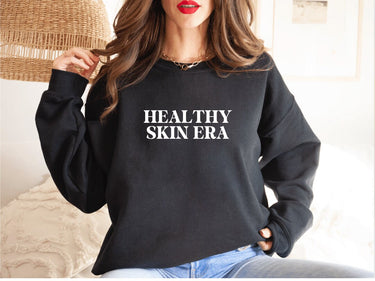 Healthy Skin Era Printed Crewneck Sweatshirt - Winter Top For Women's