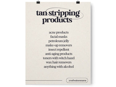 Tan Stripping Products Salon Wall Poster Online