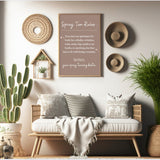Body Positivity Spray Tan Rules Wall Poster - Self Love Wall Print