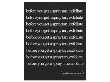 Spray Tan Poster Exfoliate Before Spray Tan Poster, Spray Tan Studio Decor, Spray Tan Salon, Premium Posters, Sunless Tanning Wall Art