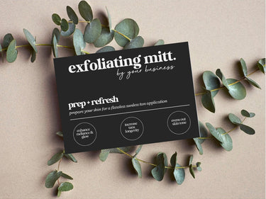 Exfoliating Mitt Insert Card Template For Canva Online