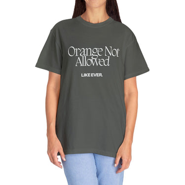 Orange Not Allowed T-shirt - Summer Short Sleeves Top For Women's