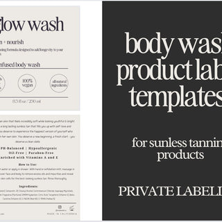 Body Wash Label Canva Template PDF Download 2024 