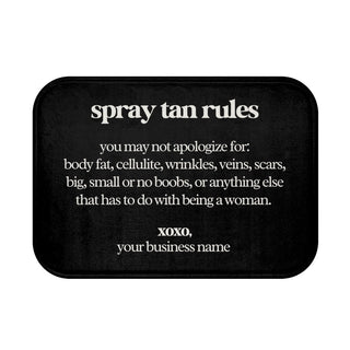 Custom Spray Tan Rules, Spray Tan Tent Mat, Self Love, Anti-Slip, Spray Tan Accessories. Sunless Artist, Spray Tan Technician
